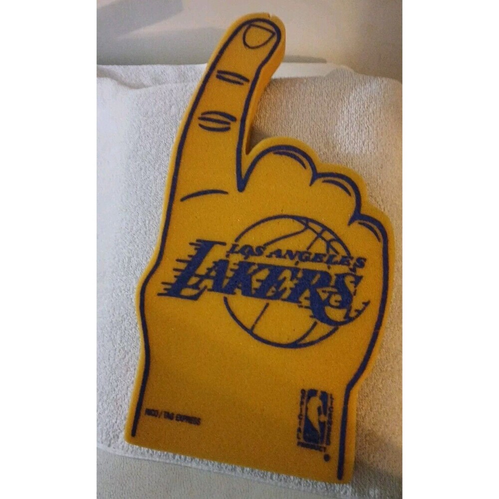 Retro 80’s LOS ANGELES LAKERS  “We’re # 1” FOAM FINGER - 23 Inch” NBA